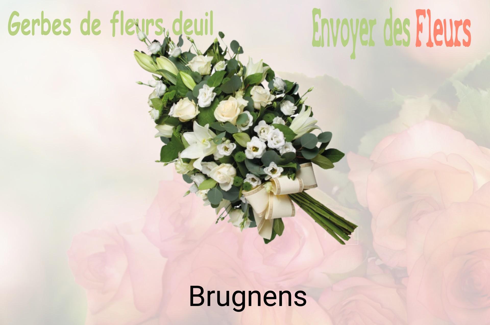 Gerbe de fleurs de deuil livrée à Brugnens